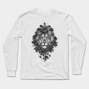 Lion in flowers Long Sleeve T-Shirt